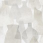 PAPEL PINTADO JARRONES Y VASIJAS TONO BEIGE/GRIS. PAPEL PINTADO JARRONES Y VASIJAS TONO BEIGE/GRIS.
