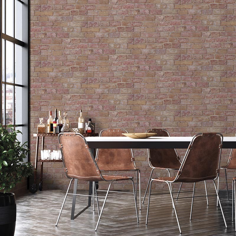 PAPEL PINTADO LADRILLO TONO ROJO/TERRACOTA. PAPEL PINTADO LADRILLO TONO ROJO/TERRACOTA.