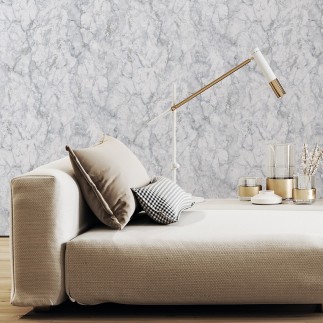 PAPEL PINTADO EFECTO MARMOL TONO AZUL/GRIS.