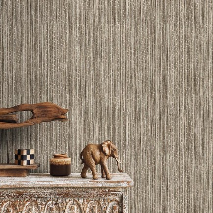 PAPEL PINTADO TIRA BAMBU TONO MARRON.