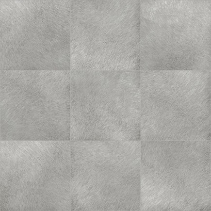 PAPEL PINTADO CUADRADOS EFECTO PIEL PELO CORTO TONO GRIS.