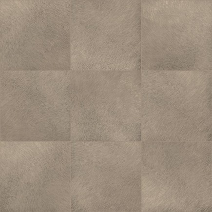 PAPEL PINTADO CUADRADOS EFECTO PIEL PELO CORTO TONO MARRON.