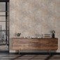 PAPEL PINTADO EFECTO CEMENTO TONO MARRON/GRIS.