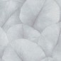 PAPEL PINTADO EFECTO HOJAS TONO GRIS.